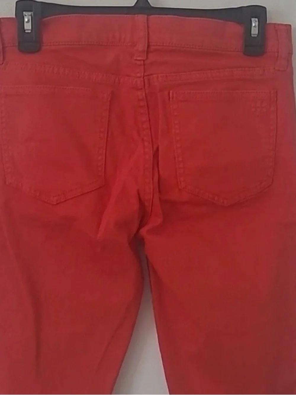 Tory Burch Crimson Cropped Skinny Jeans
